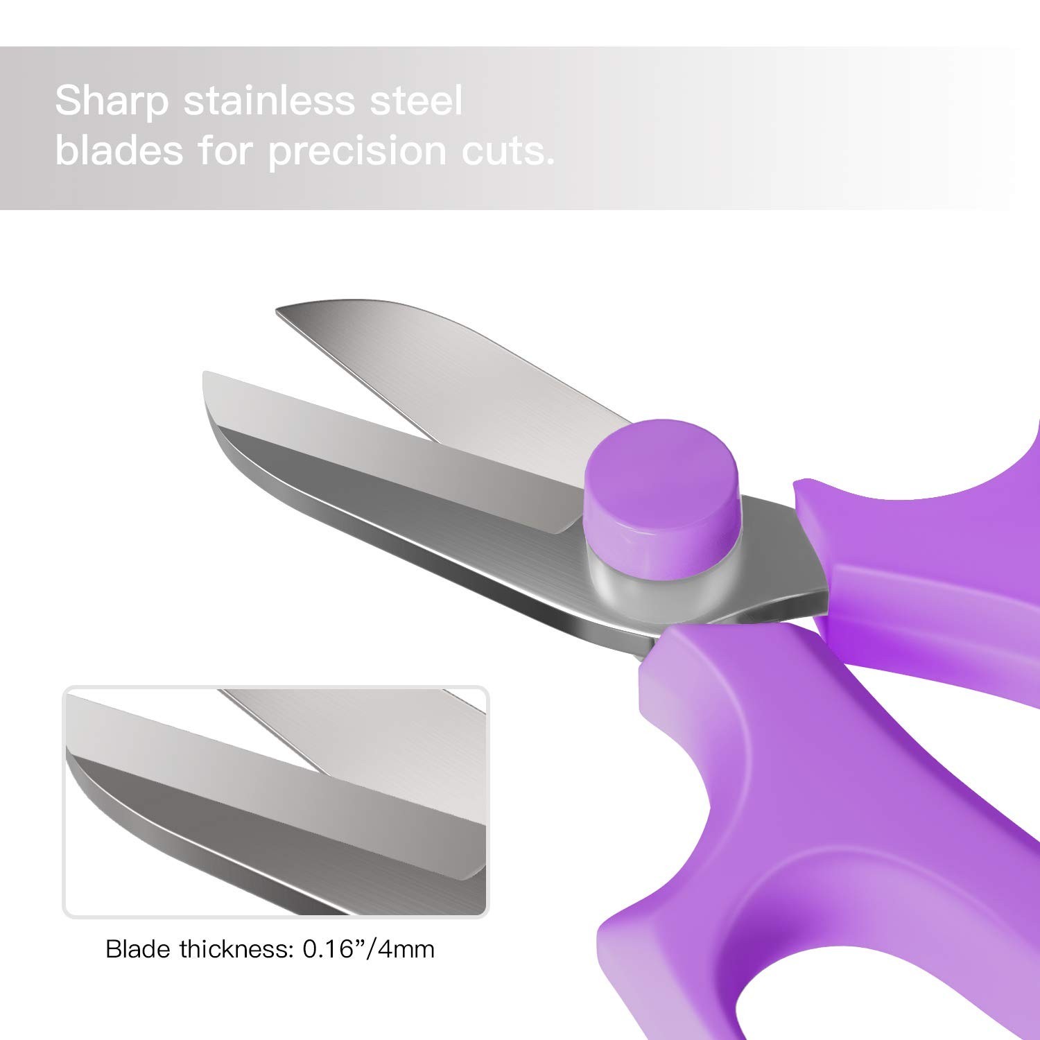 Housolution Flower Scissors, Premium Steel Garden Pruning Shears, Purple | St…