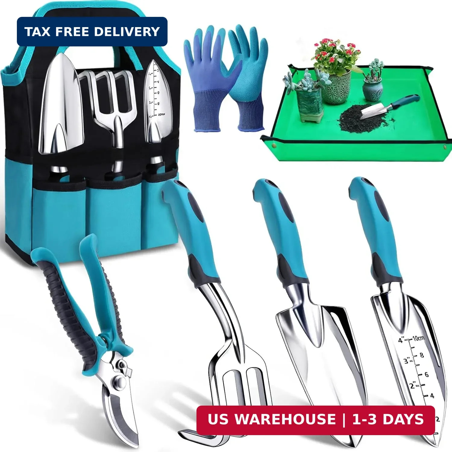 Kynup Garden Tools, Gardening Tools Set with Garden Hand Shovel, Garden Trowel,