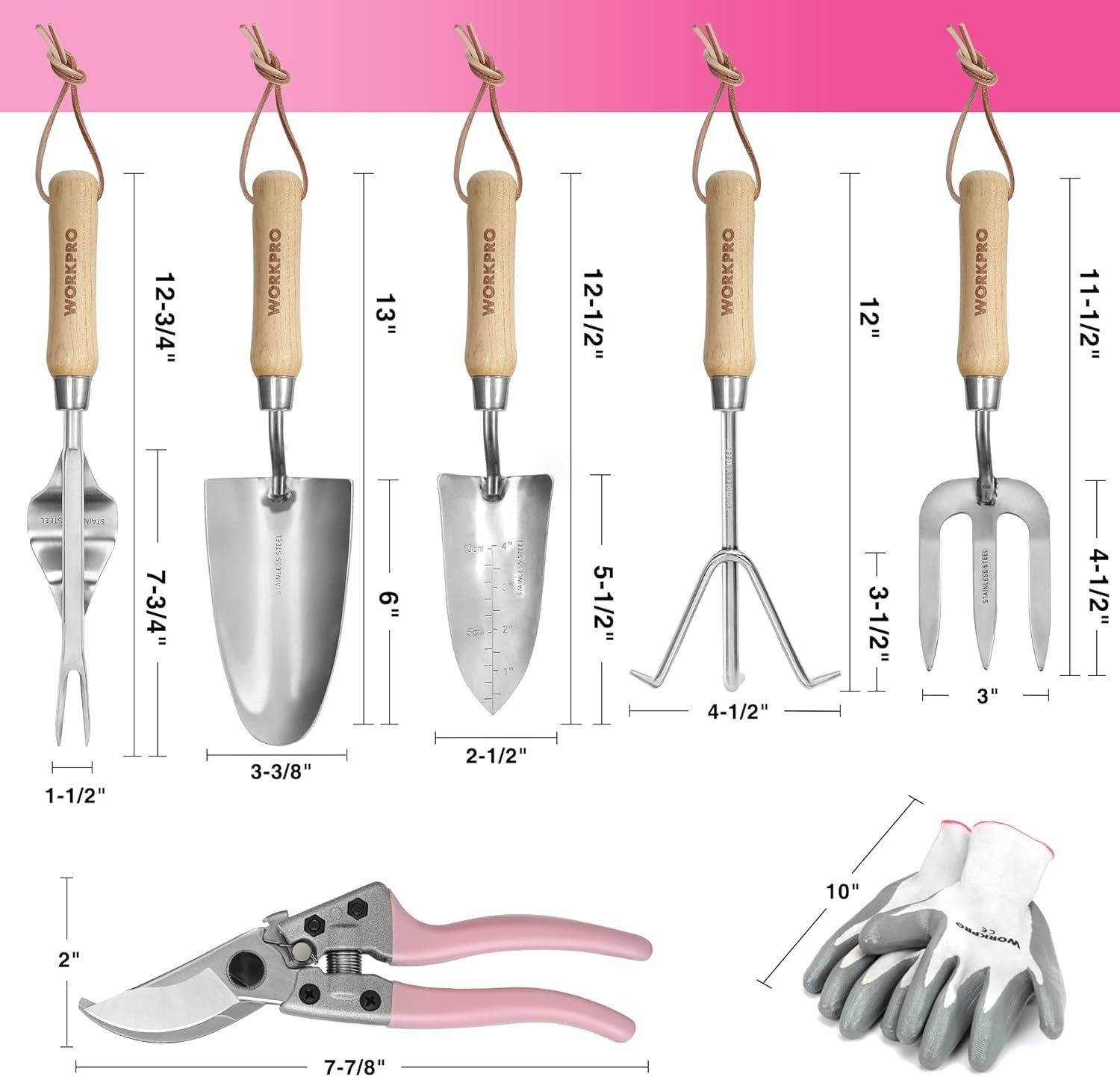 Stainless Steel Gardening Tools Kit for Women