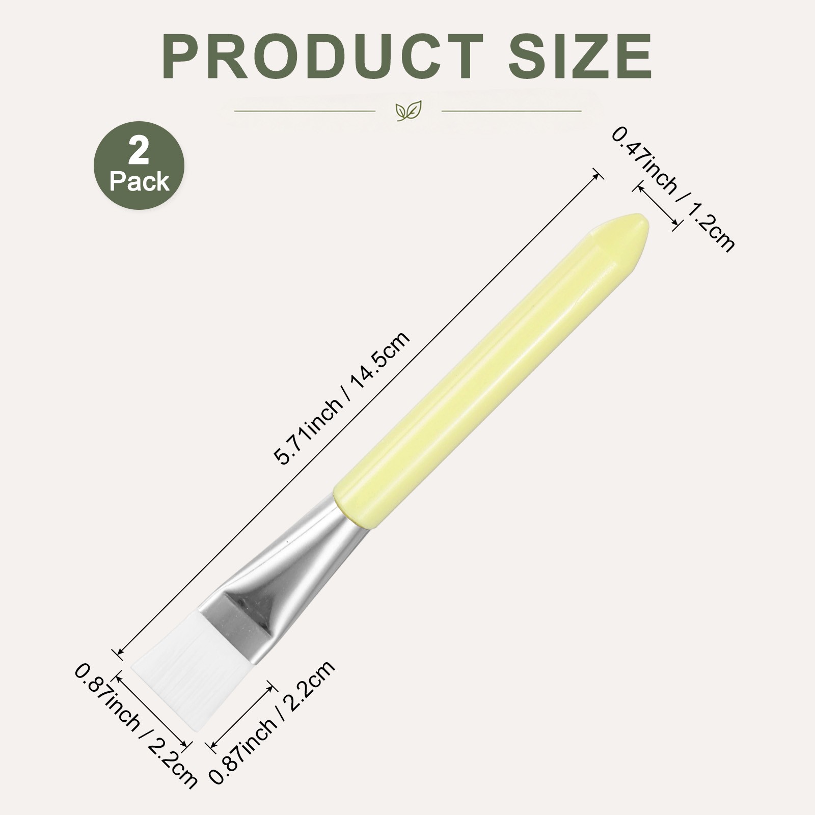 2-Pack Succulent Cleaning Brush, Gardening Tools Plant Brushes [Yellow]