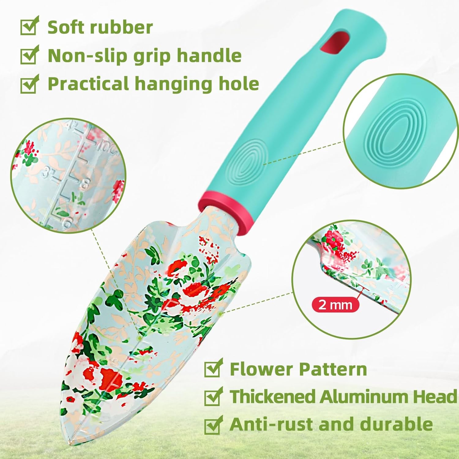 10Pcs Floral Garden Tool Set Aluminum Heavy Duty Gardening Gifts Apron Tote Bag