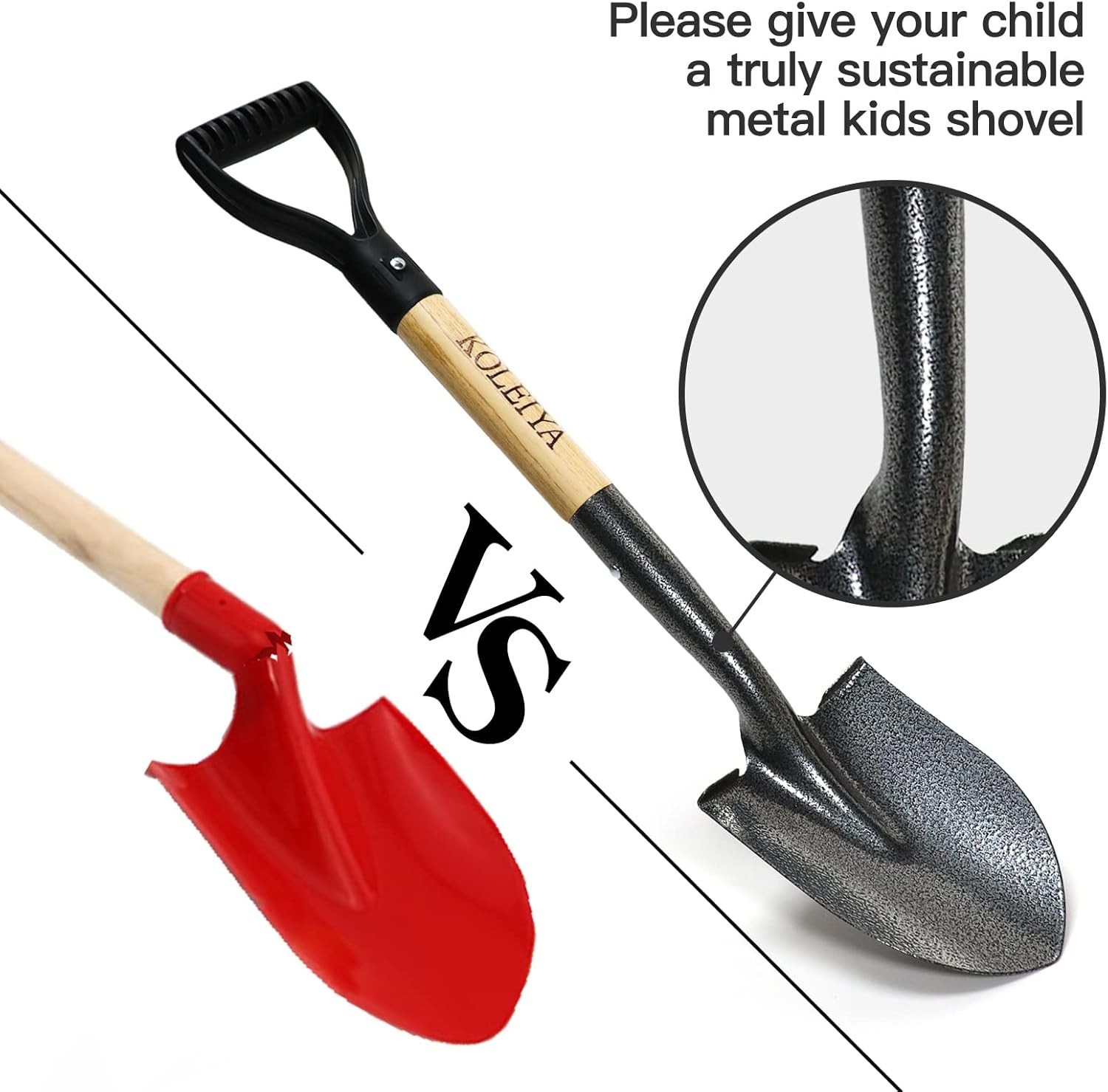 Durable 28-Inch Kids Garden Shovel with Ergonomic Handle – Eco-Friendly Tool