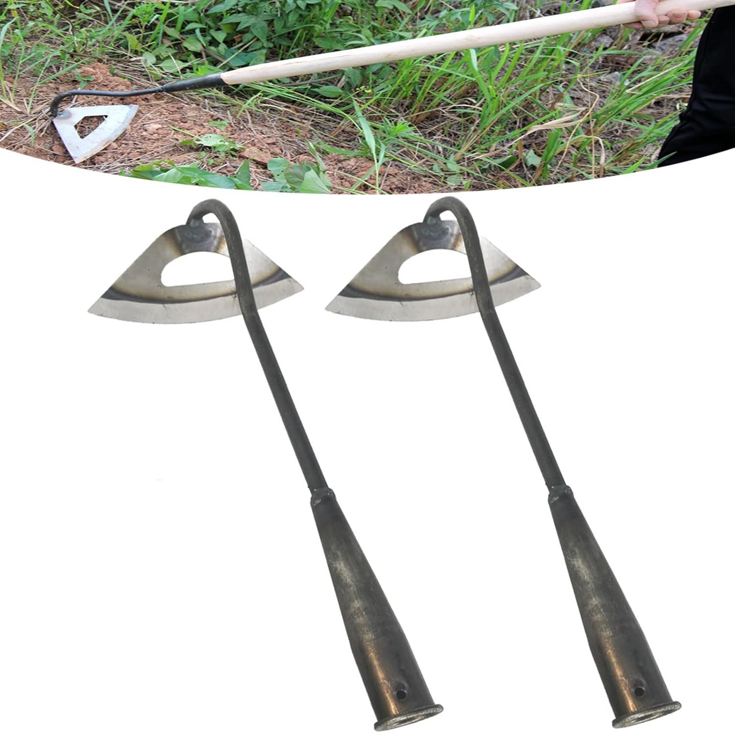 Garden Hoe All-Steel Hardened Hollow Hoe Sharp Durable Garden Weeding Tools