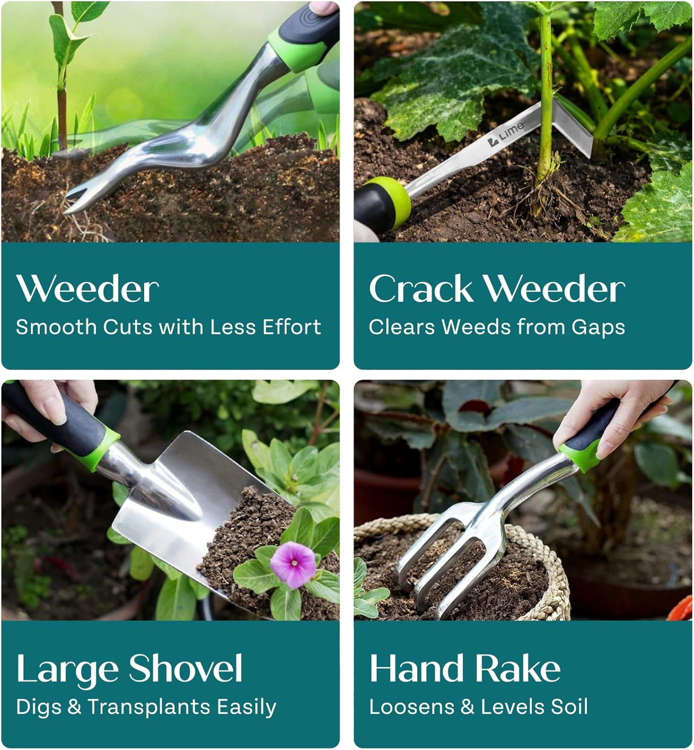 Heavy Duty Gardening Tools – Gardening Gifts for Women, Men, Mom, Dad – Durable,