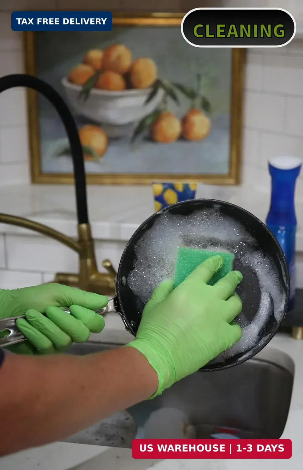 STYLETEK Nitrile Lime Green Glove, Disposable Glove, Powder Free, Thick Quality,