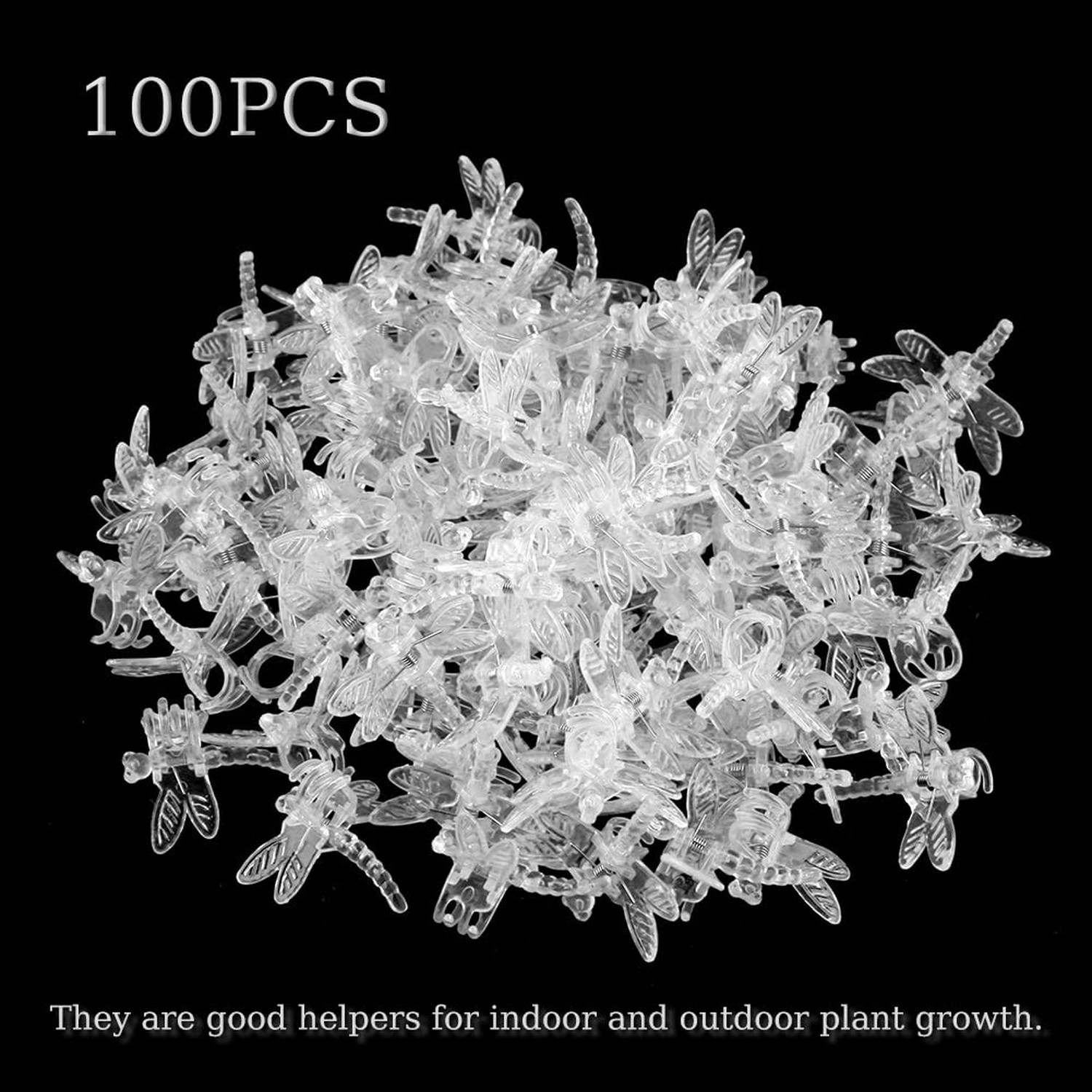Watris Veiyi 100Pcs Plant Orchid Support, Garden Dragonfly Orchid Clips, Port…