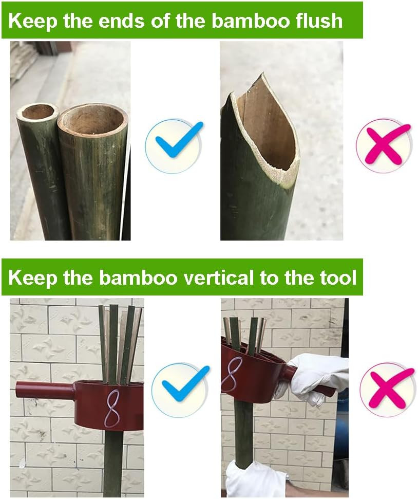 Bamboo Splitter 8 Cut, Steel Bamboo Splitting Tool Suitable for Bamboo Diameter