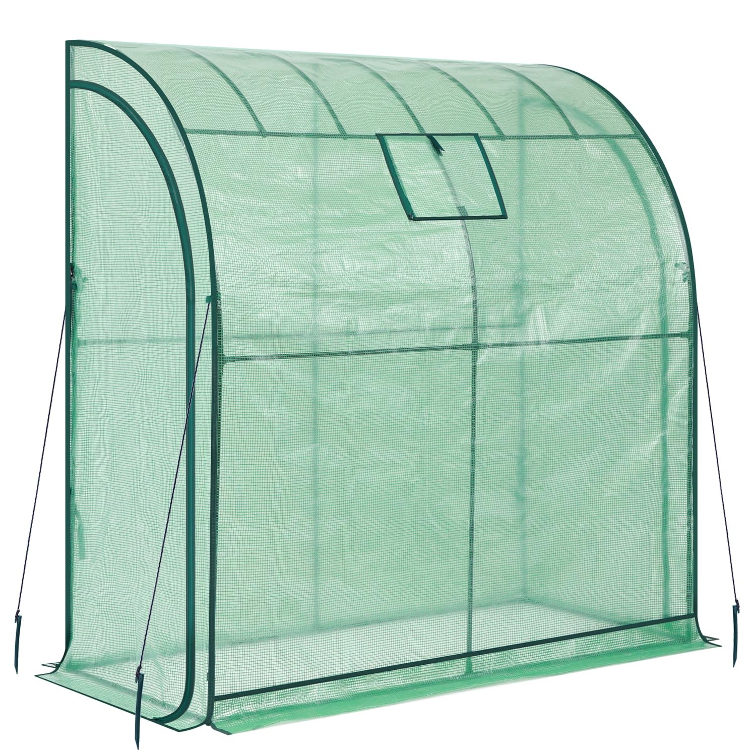 Lean-To 3-Tier Shelves Ohuhu Portable Walk-In Wall Mounted Green House Mesh