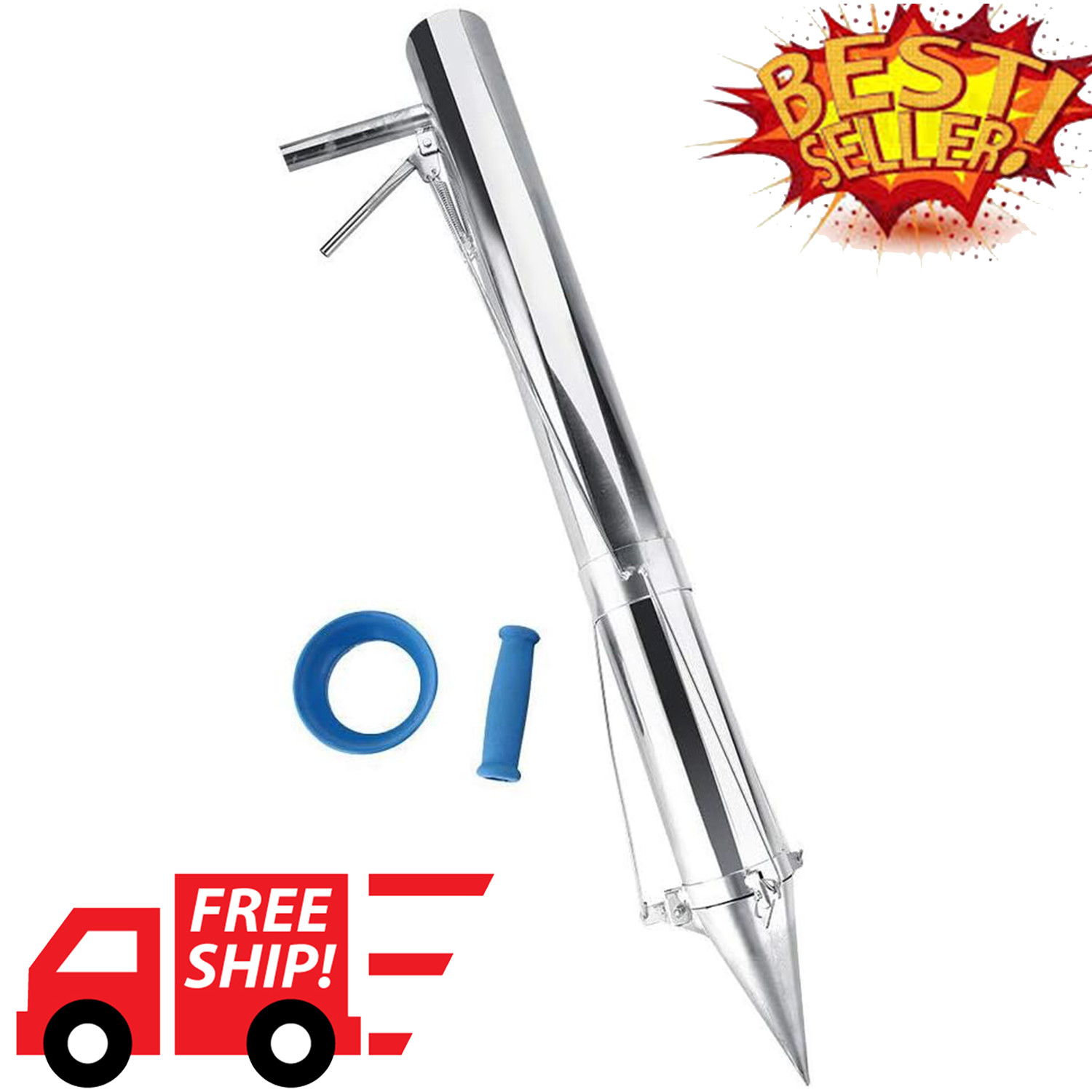 Long Handled Bulb Planter Tool Seedling Transplanter Manual Gardening
