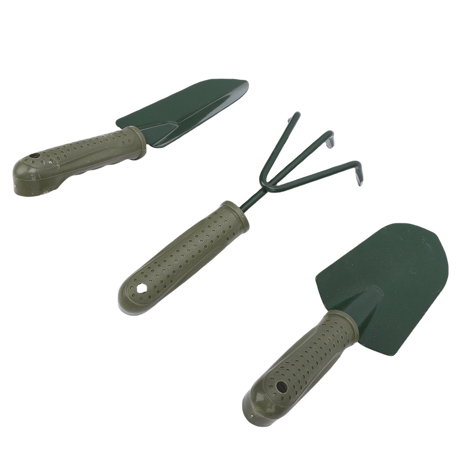 NEW 3 Prong Garden Rake Sturdy Ergonomic Shovel For Gardening