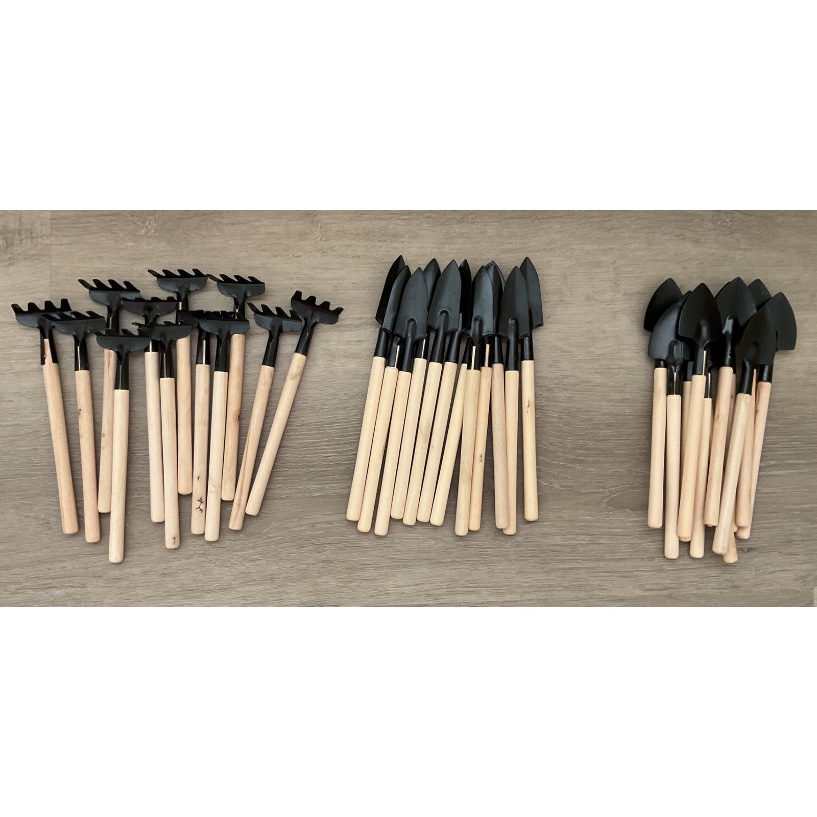 33 pc Mini Garden Tool Metal Wood Handles Succulent Terrarium Rake Shovel Spade