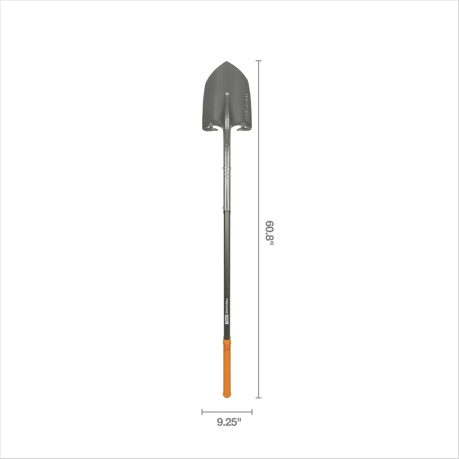 Fiskars 60″ Pro Garden Shovel for Digging, Heavy Duty Steel Gardening Tool