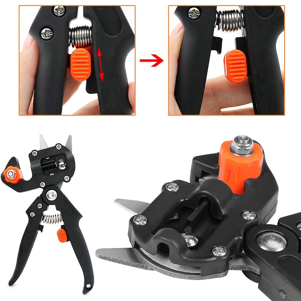 Garden Grafting Tool Kits, ZALALOVA 2 in 1 Pruning Tools Black Multi