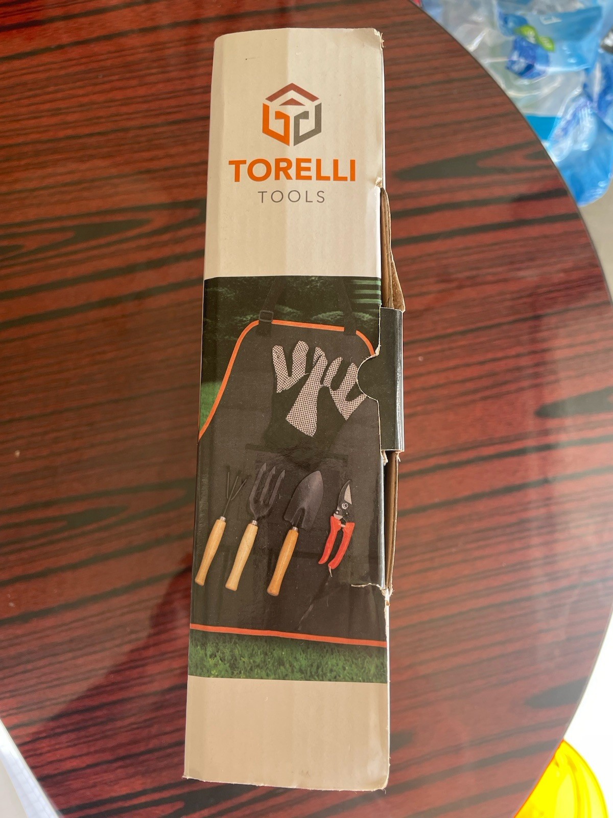 NEW- Garden 6 pc Apron Gloves Pruner Rake Trowel Fork Gardening Tools Torelli