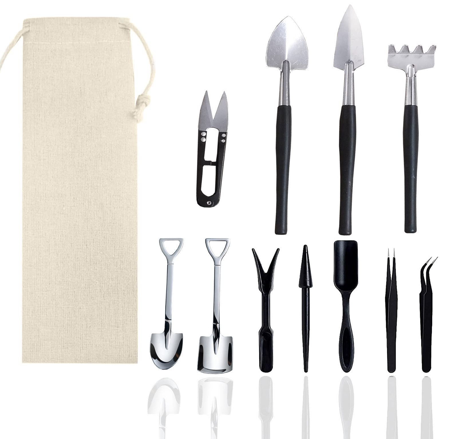 12 Pcs Succulent Tools Set Mini Transplanting Garden Tools Kit For Indoor Garden