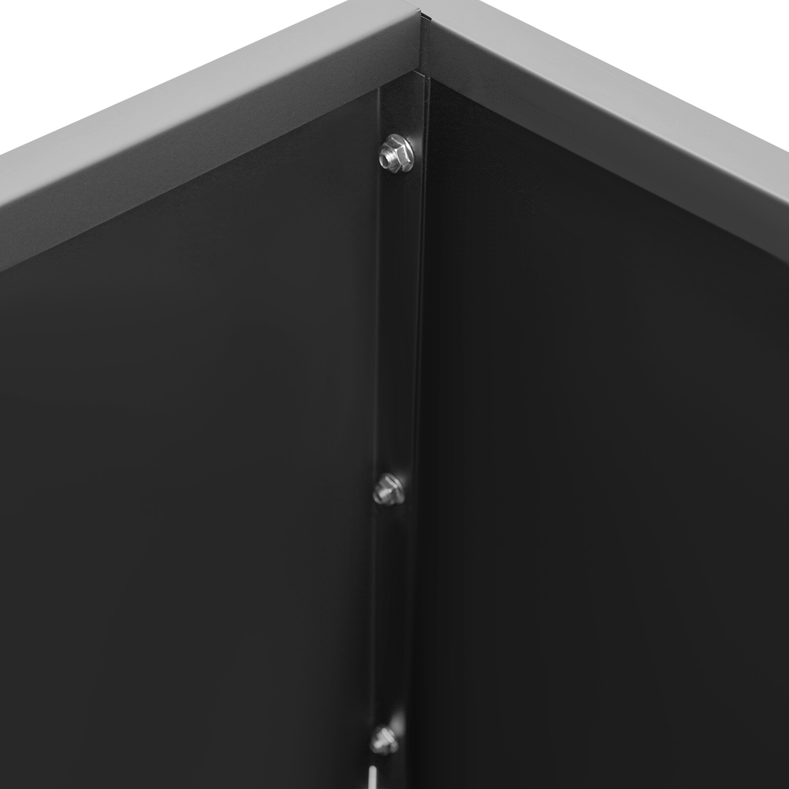 Stylish Steel Planter Box 24×24×24 Inch – Durable Black Garden Bed
