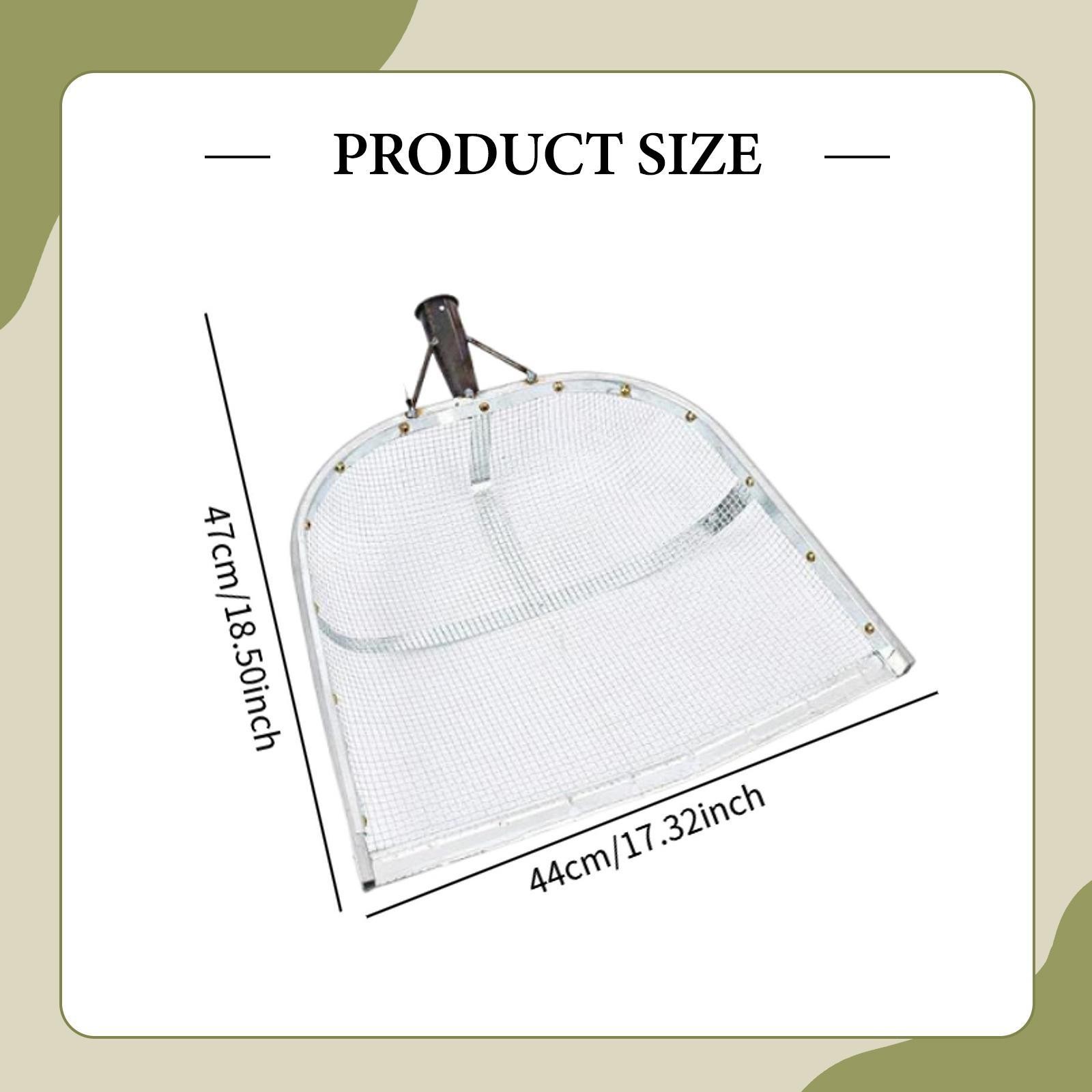 Mesh Sieve Sifter Galvanized Iron Large Soil Sifter Farming Garden Dust