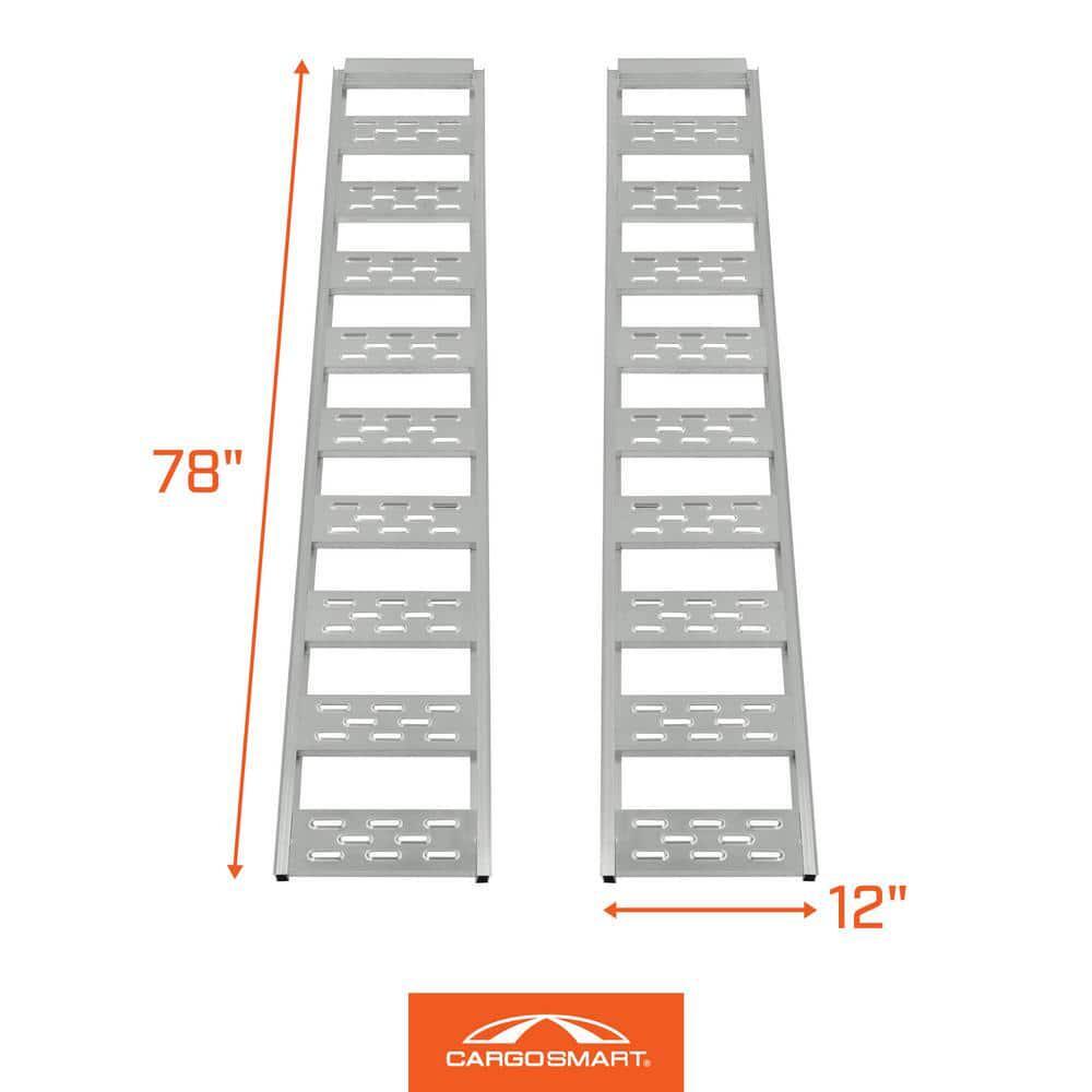 12 in. W x 78 in. L 1250 lbs. Capacity Aluminum Straight Fixed Truck Loading ( 2