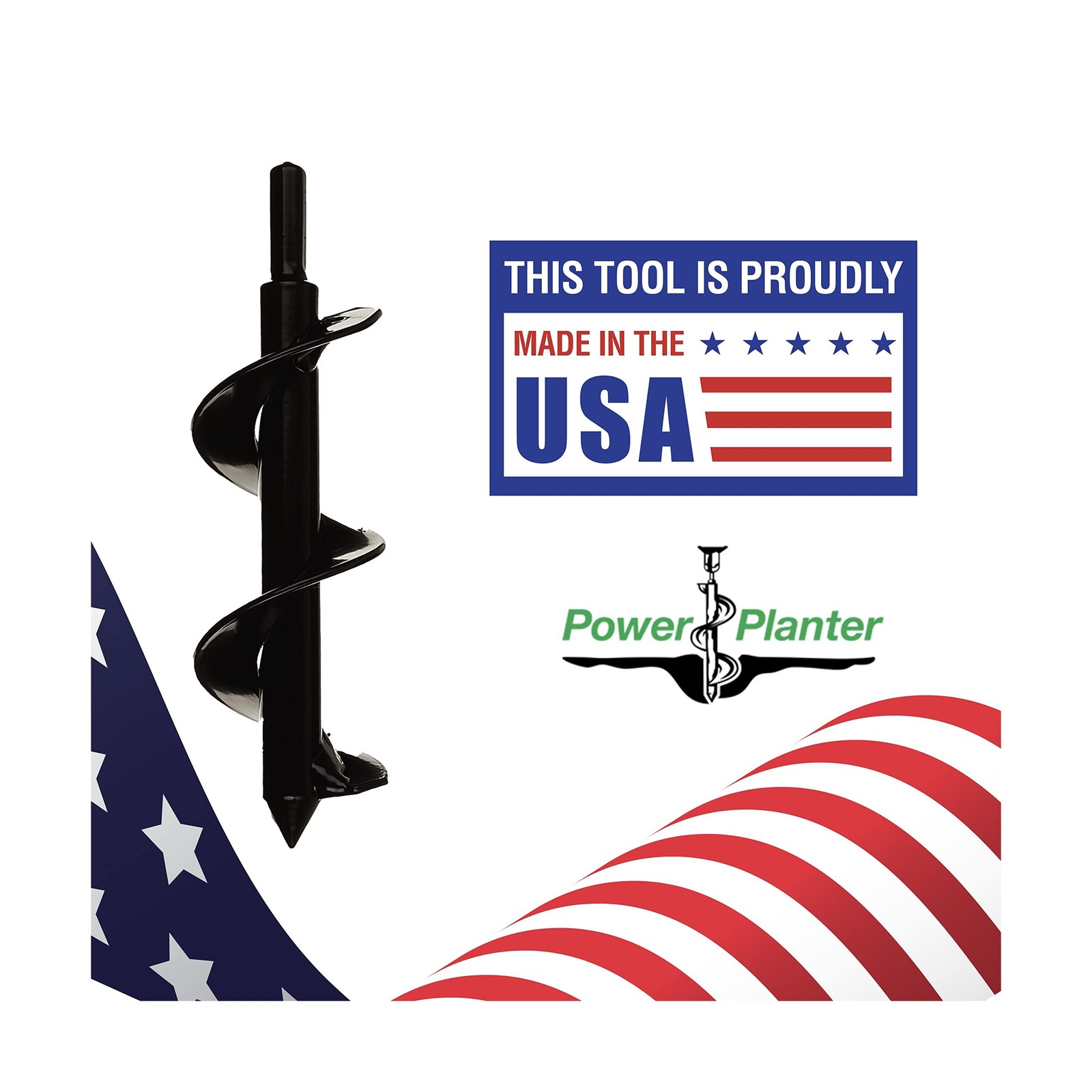 Power Planter Flower Planting Auger & Grass Plug Tool – Compact… USA Fast Ship