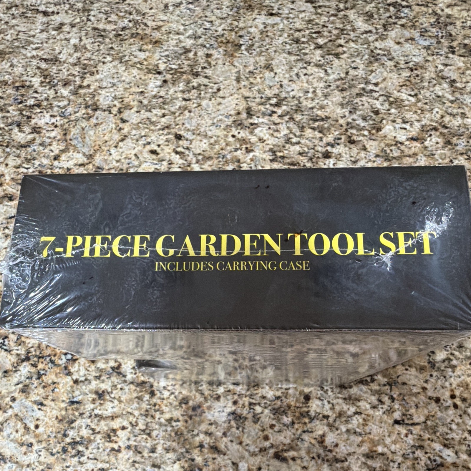 Farm & Ranch Tools 7-Piece Garden Tool Set w/ Carrying Case, Black/Yellow