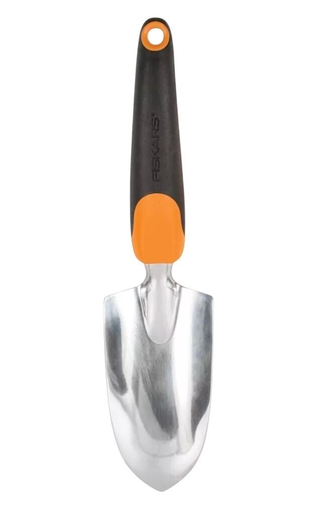 Set Of 2 Fiskars Ergo Handle Planting & Potting Trowels, Durable Tools For Garde