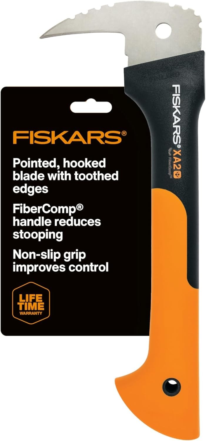 12″ Hookaroon Non-Slip Grip Handle W/ Pointed Angled Blade Landscaping Tool