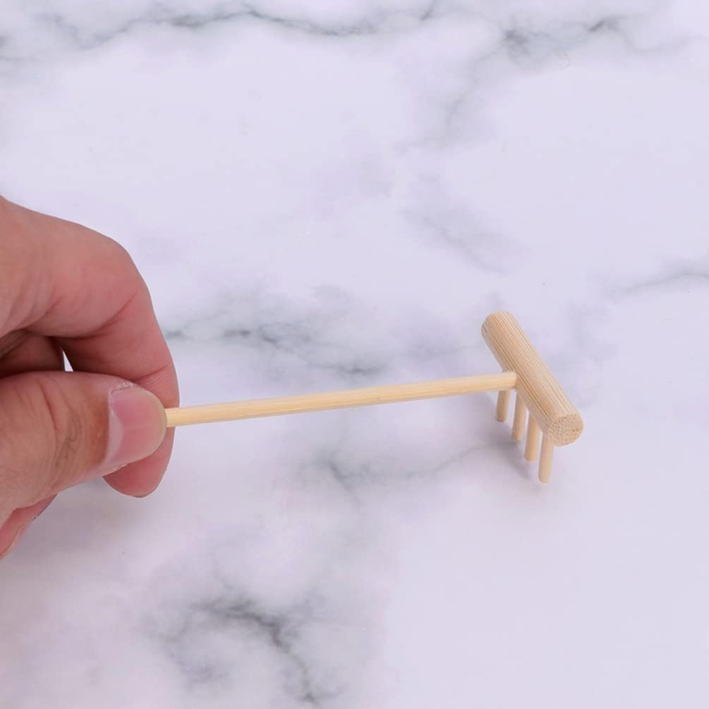 Mini Zen Garden Tool Rake Set, 10Pc Sand Rake Tool, Meditation Feng Shui Decor A