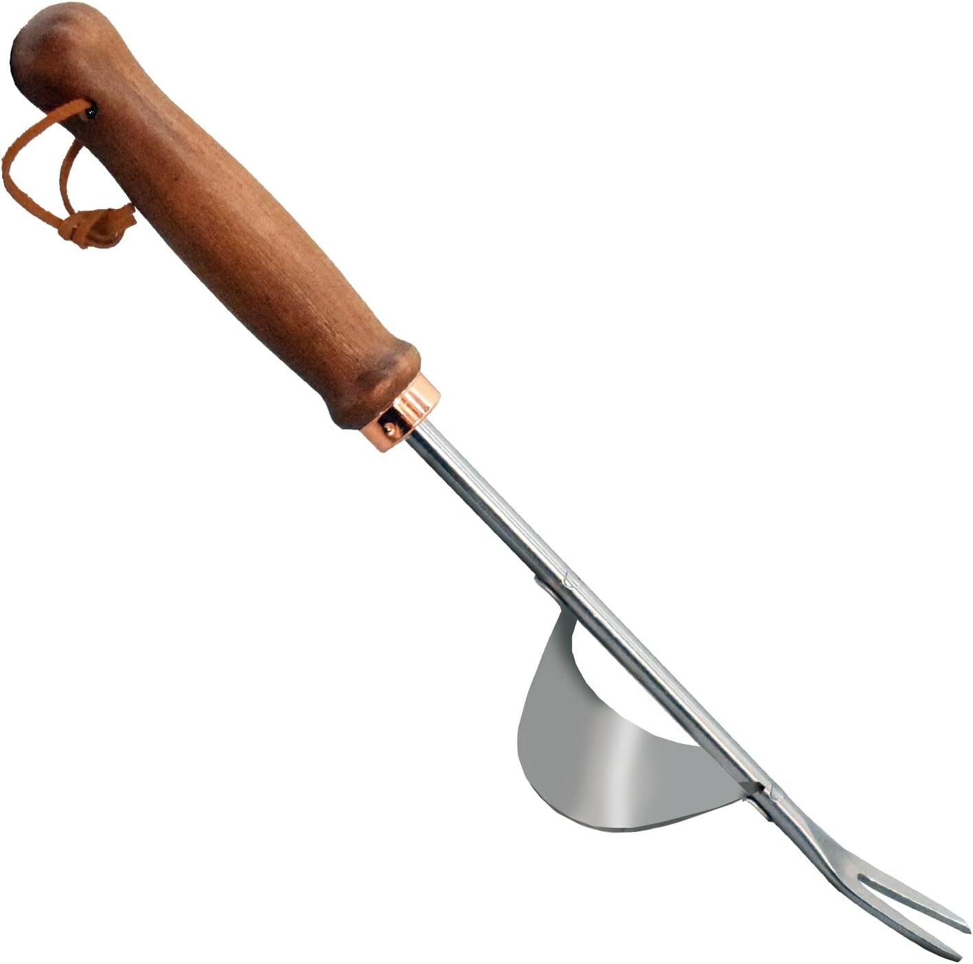 Gardening Tools- Flower Spade Digging Loosening Tool Hand Rake Weed Brown