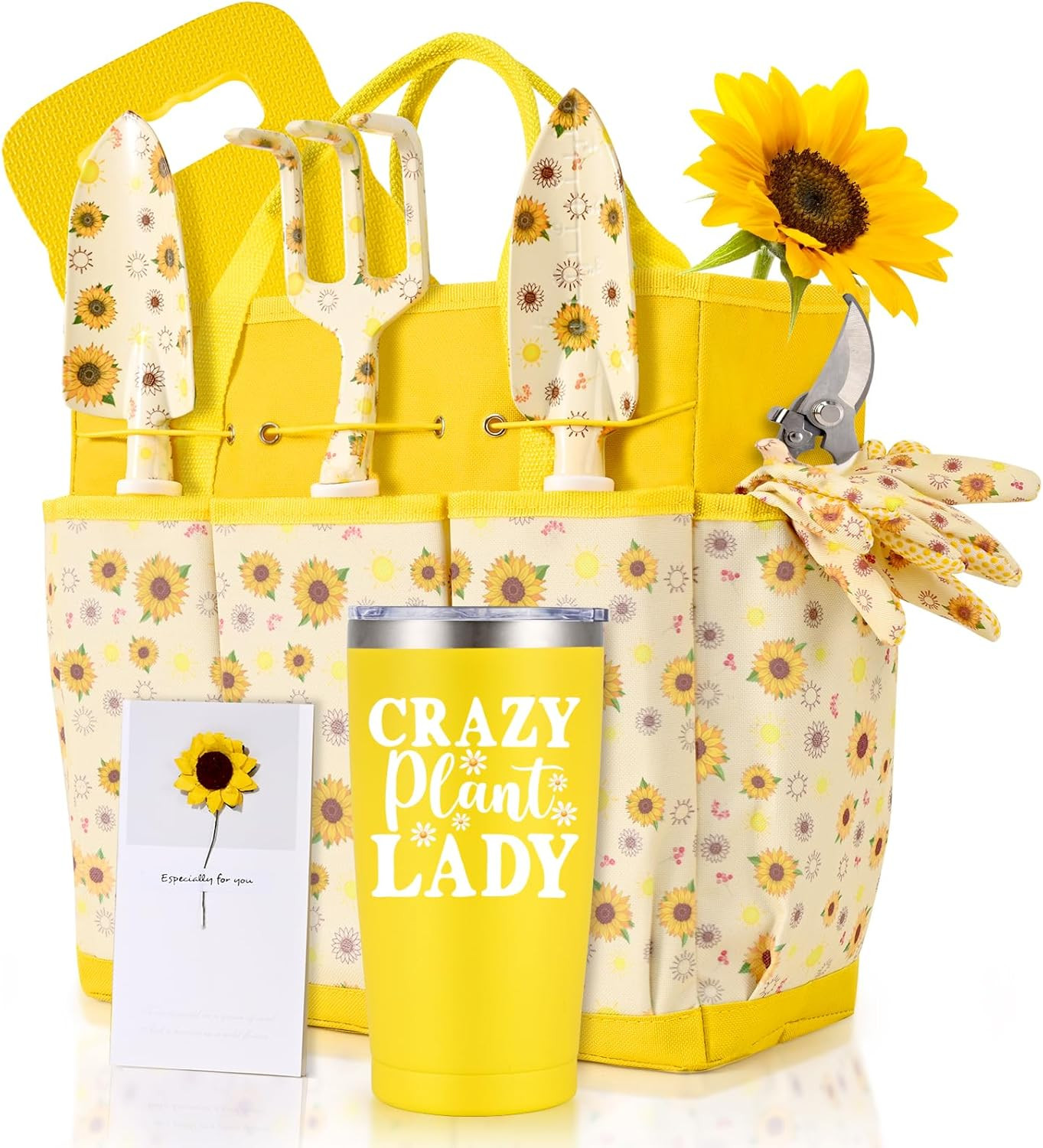 Gardening Gifts for Women, Gardening Tools for Women, 9 PCS Sunflower Garden Too