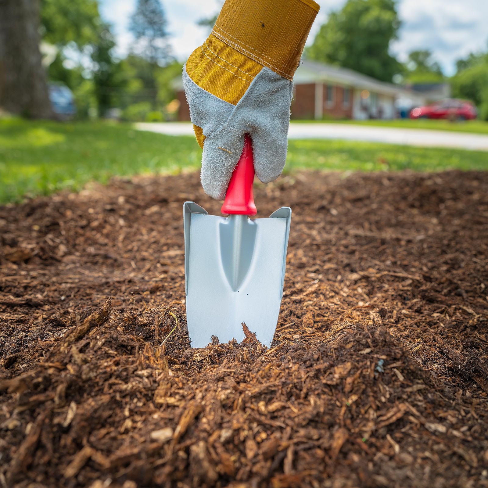 One Shot Shovel OS-003 Carbon Steel Winged Garden Hand Trowel