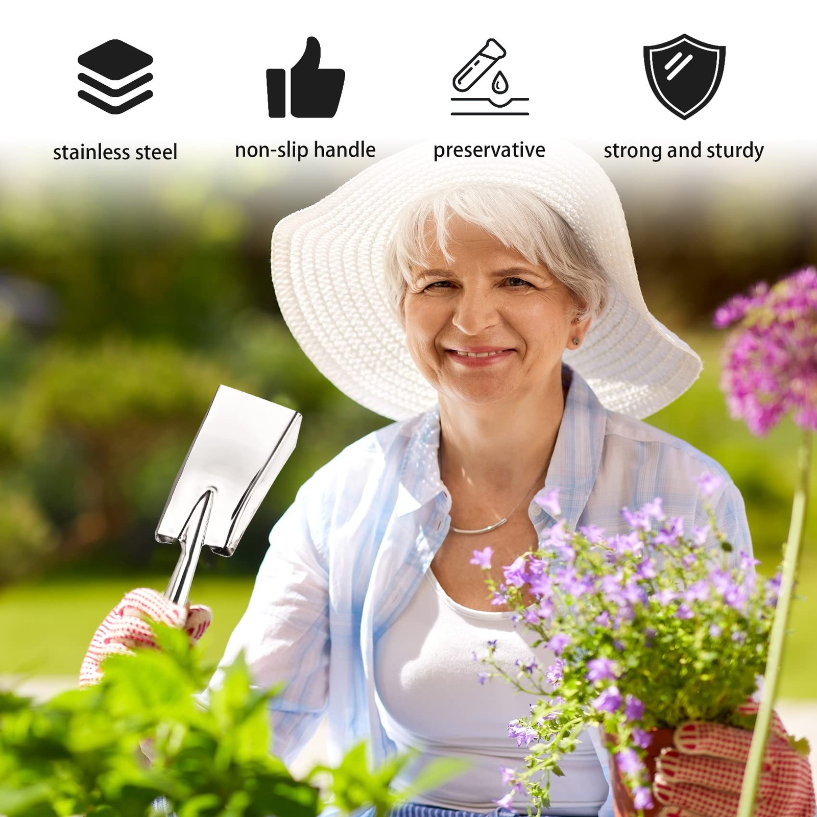 Garden Shovel Trowel Hand Shovels, Stainless Steel Gardening Tools