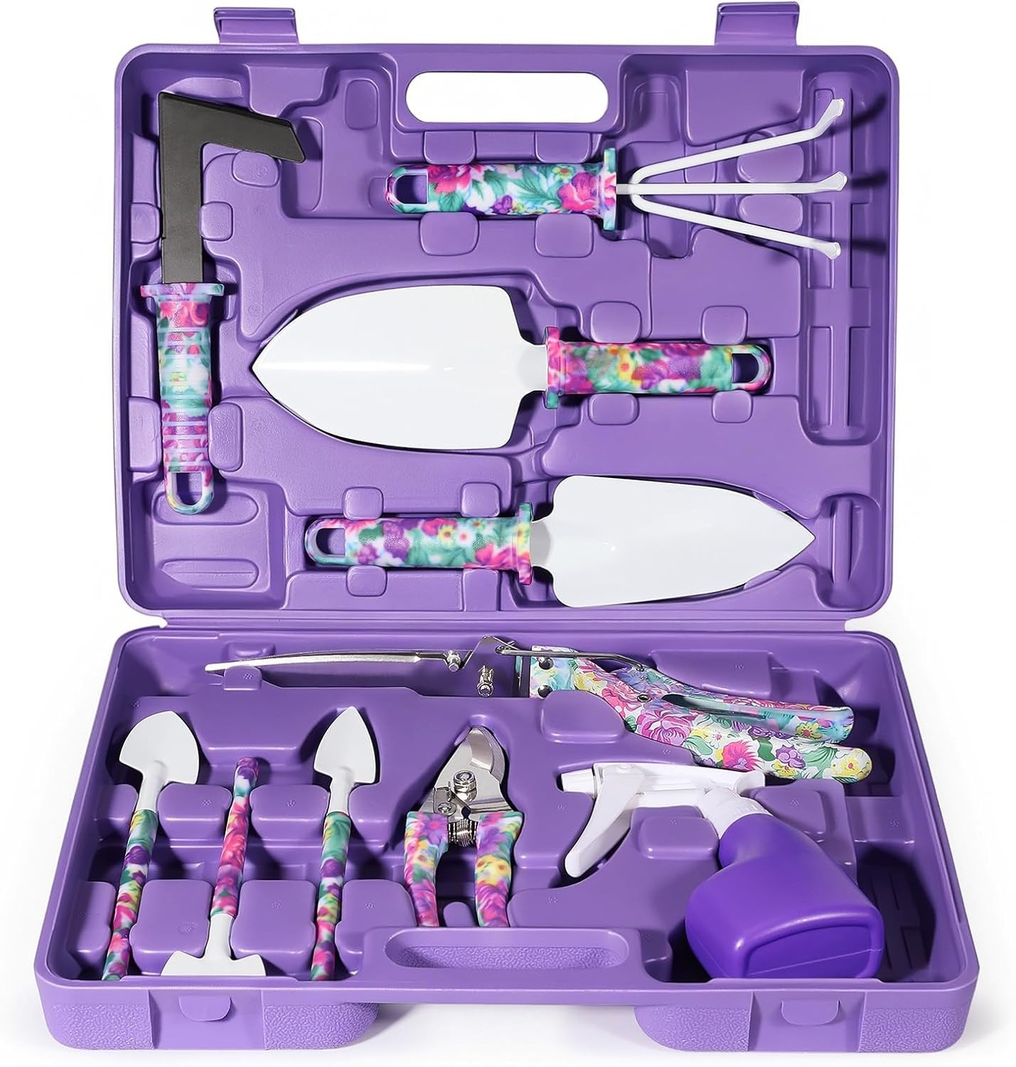 Gardening Gifts for Women 4Pcs Garden Tool Set with Apron Gloves for Mom
