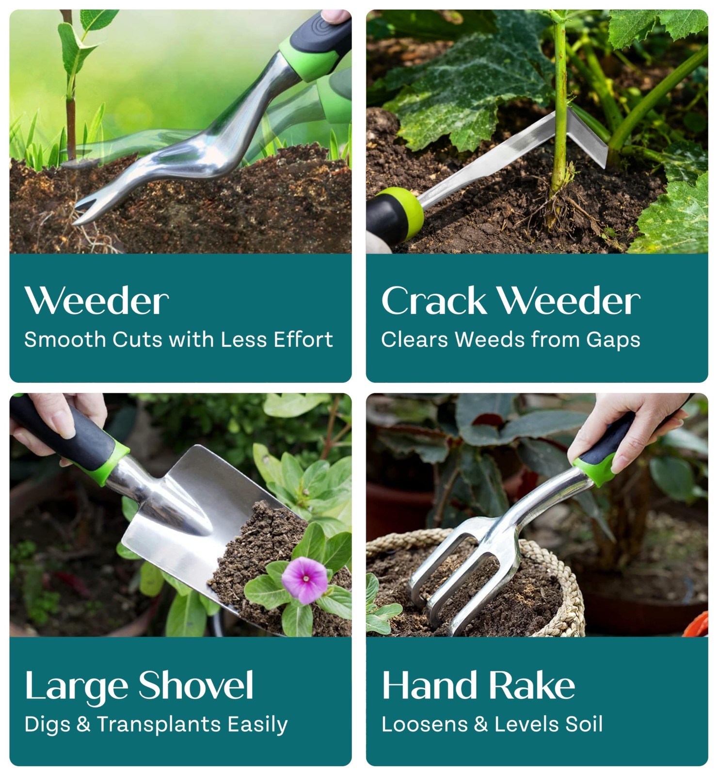Heavy Duty Ergonomic Gardening Tools Set – Durable Gifts for Gardeners, Men & Wo