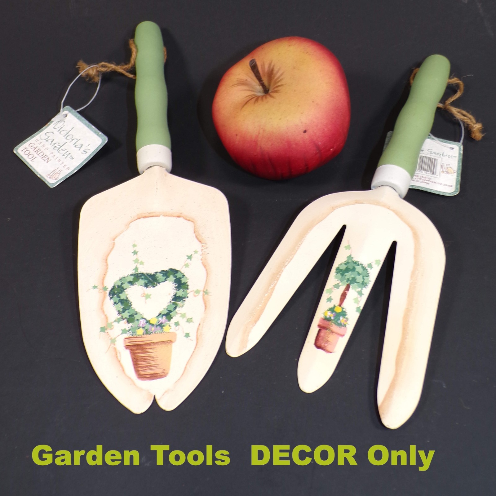 Decorative Garden Tools Hand-painted Topiary Victoria’s Garden 10.25×3.5