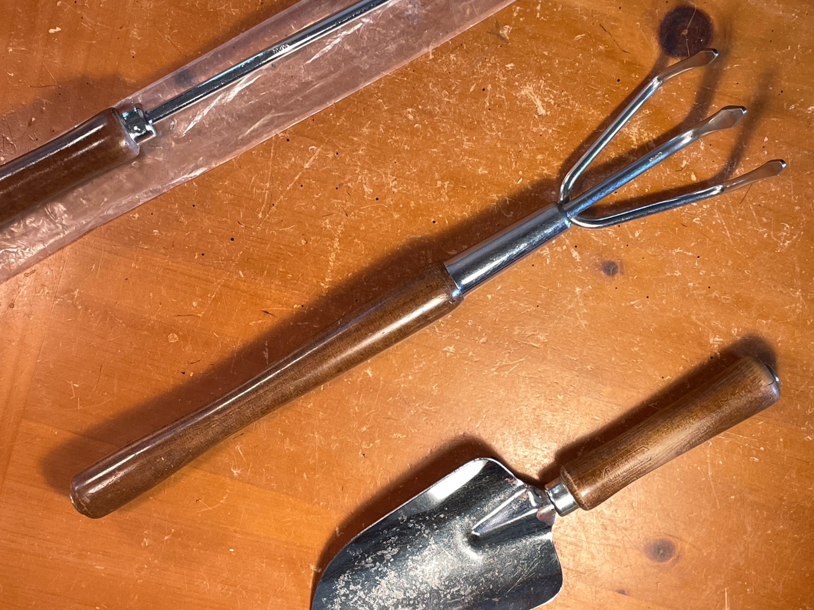 Vintage Garden House Japan Hand Garden Tool Set 3 Pc Shovel Cultivator Root Tool