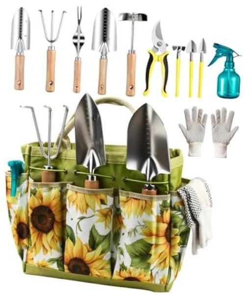 12Pcs Garden Tools Set, Heavy Duty Gardening Kit with Garden Tools Set 12Pcs