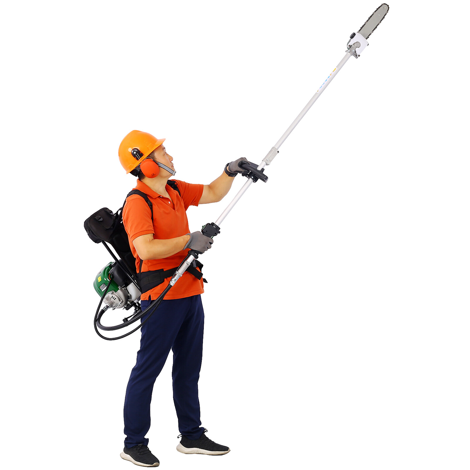 4in1 38CC 4-stroke Garden Backpack Tool System Gas Pole Saw Grass Hedge Trimmer