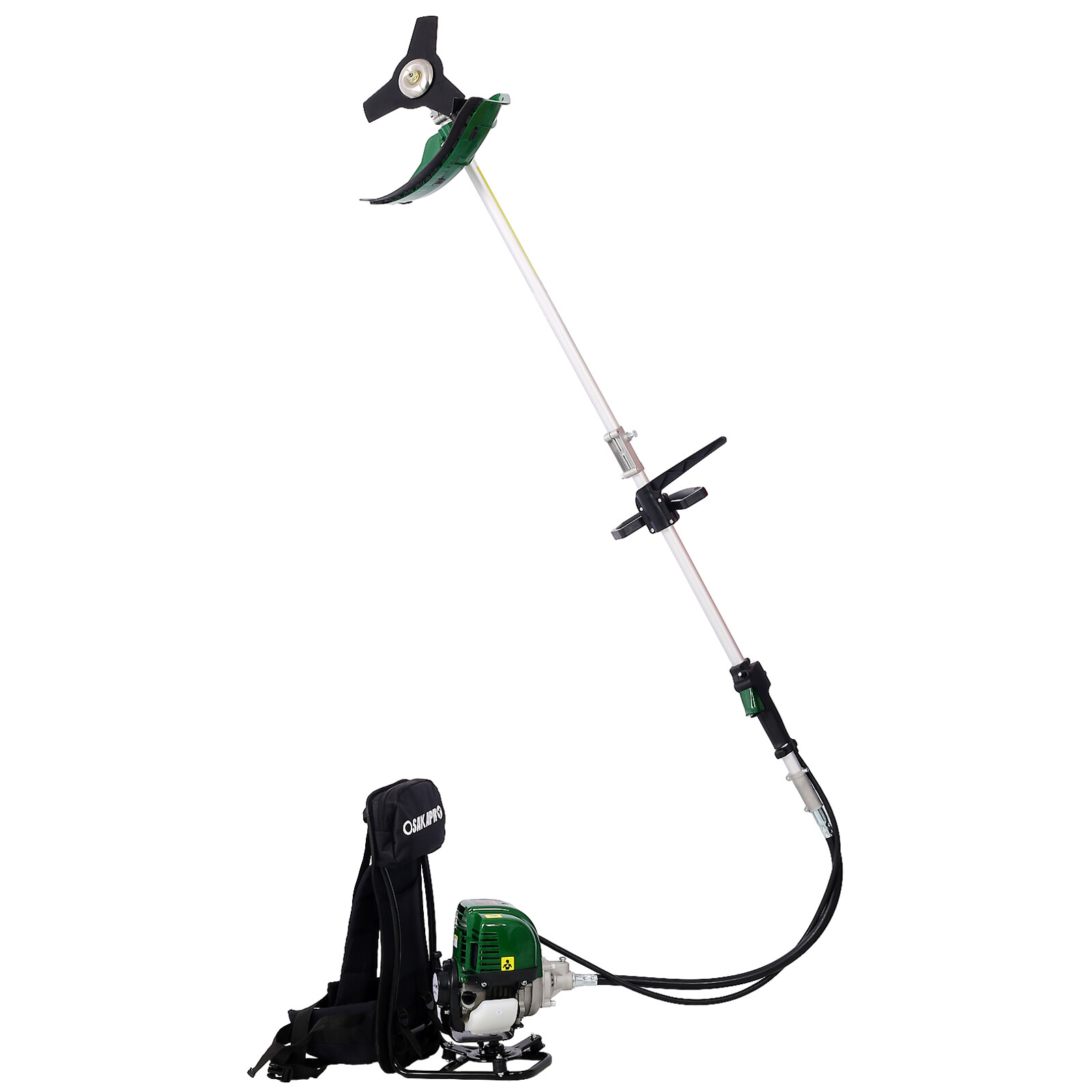4in1 38CC 4-stroke Garden Backpack Tool System Gas Pole Saw Grass Hedge Trimmer