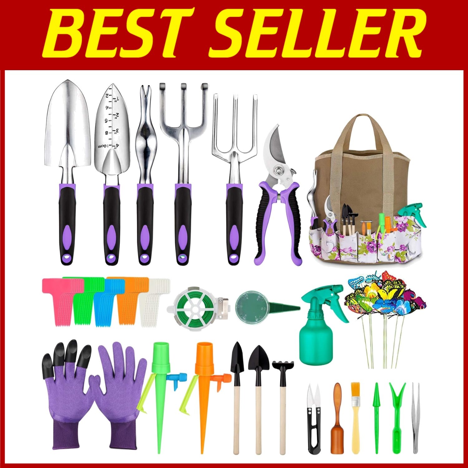 83-Piece Garden Tool Set with Succulent Tools