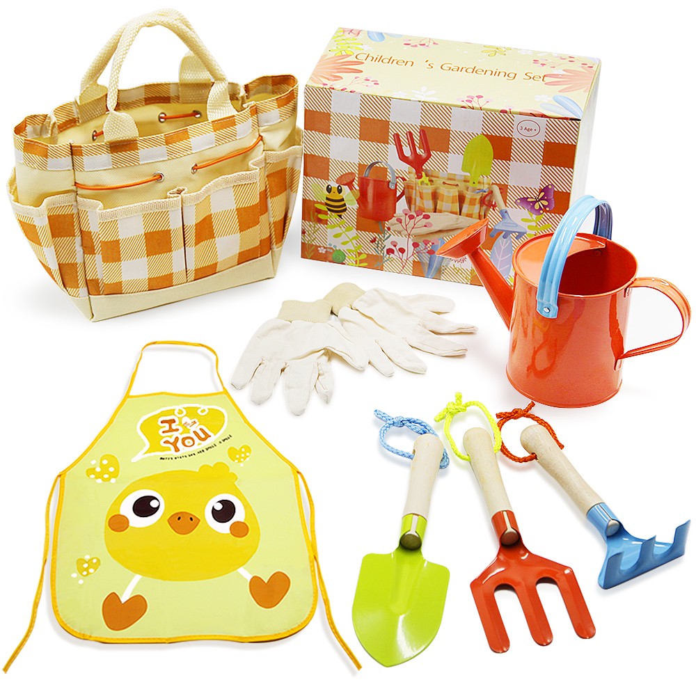 Kids Gardening Tools Set 12 PCS Toddler Gardening Outdoor Toys Gift for Age 3-8