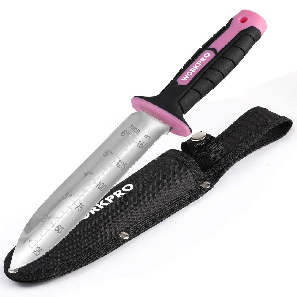 WORKPRO Hori Hori Garden Knife Weeding & Digging Tool 7-in Blade w/Oxford Sheath