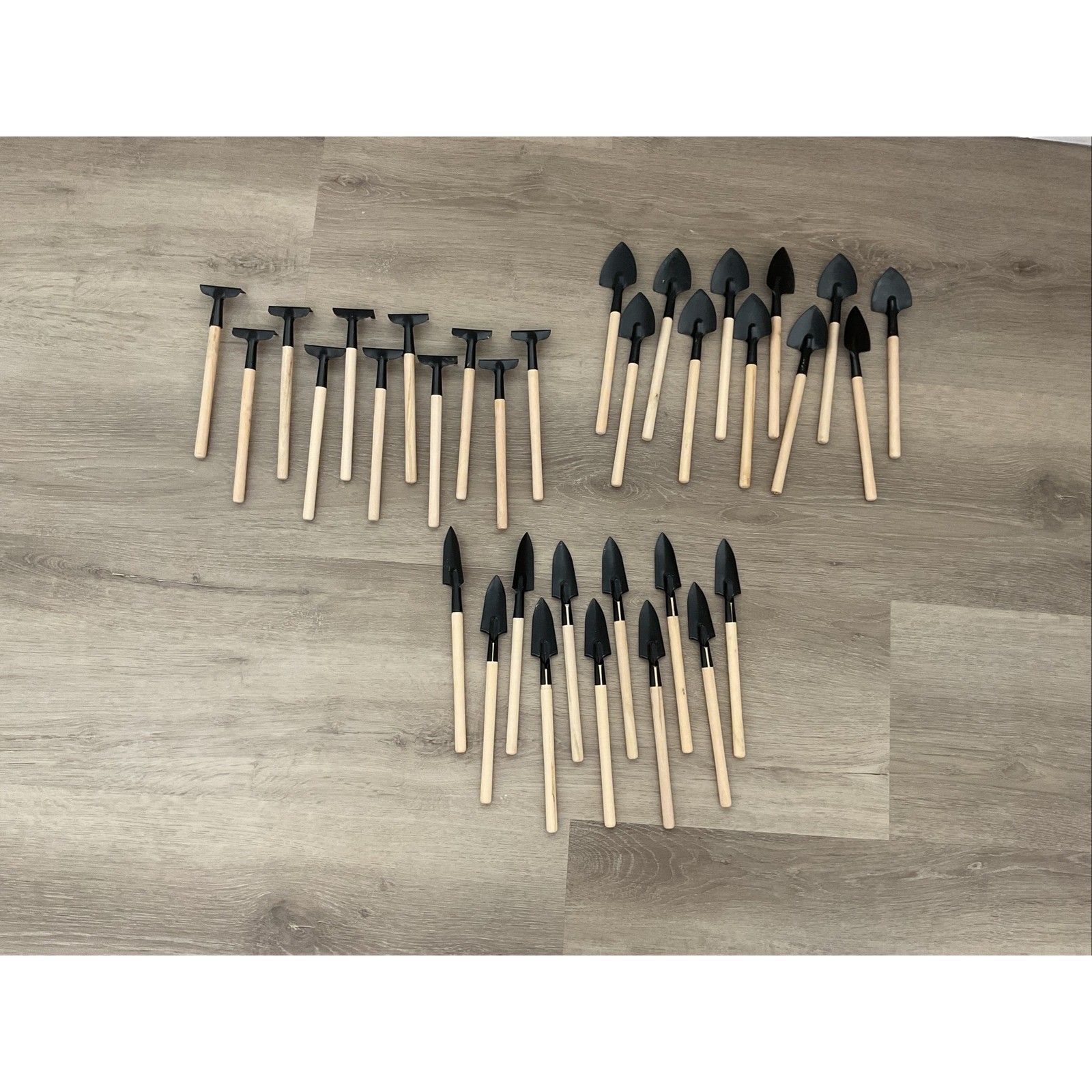 33 pc Mini Garden Tool Metal Wood Handles Succulent Terrarium Rake Shovel Spade