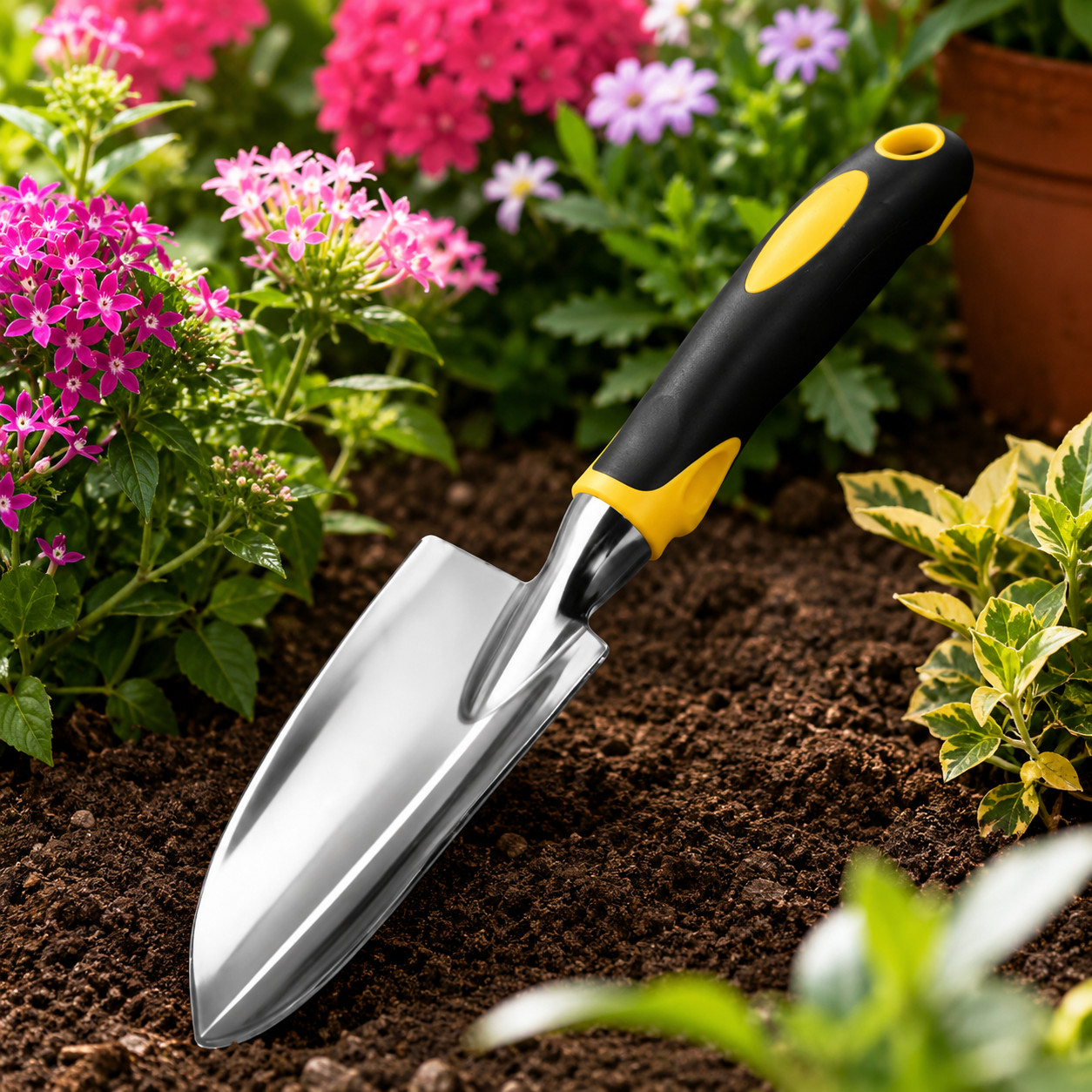 Stainless Steel Garden Shovel Anti Slip Hand Trowel Weeding Tool