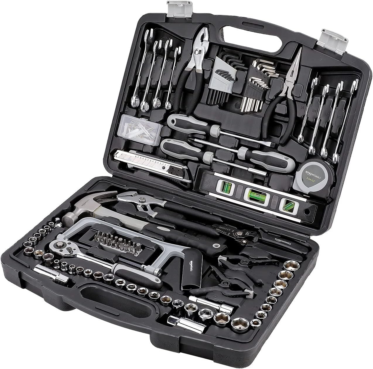173-Piece Household Hand Tool Set with Portable Storage Case