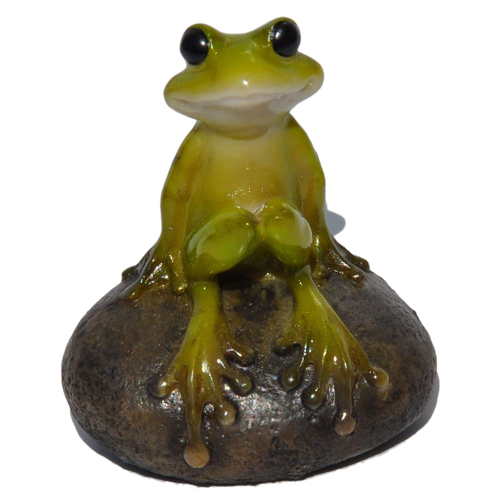 Top Collection 2.725-Inch Miniature Fairy Garden and Terrarium Cute Frog on S…