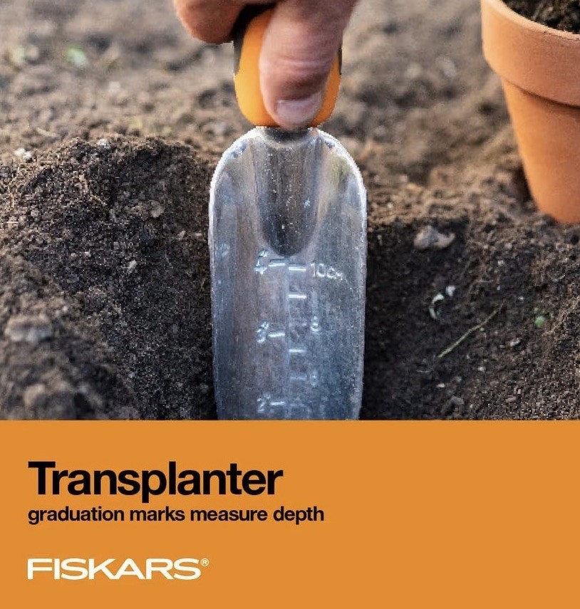 Fiskars 3-Piece Ergo Garden Hand Tool Set Trowel Transplanter Cultivator New
