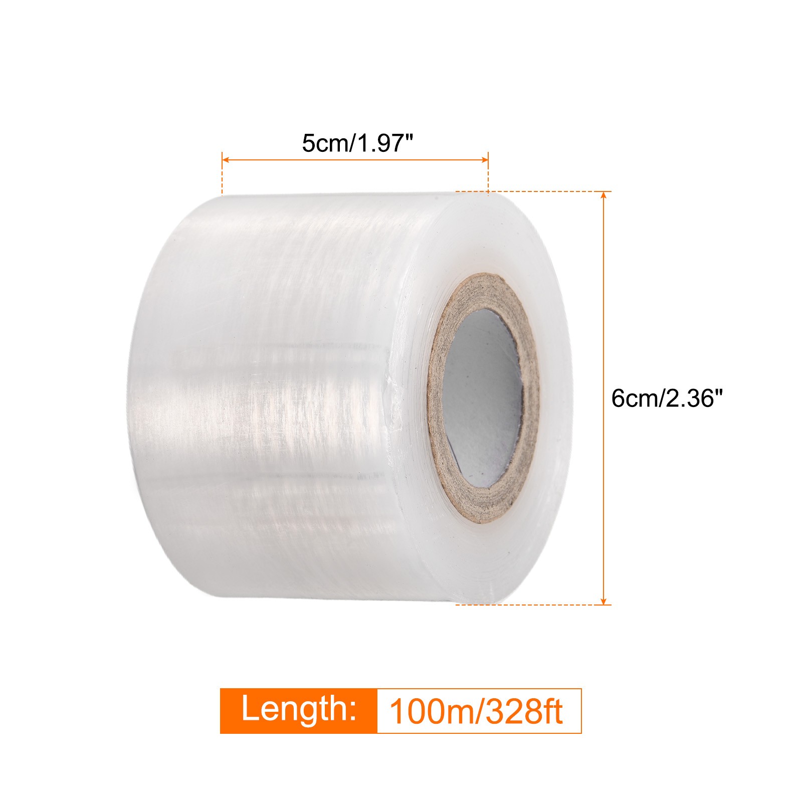 4 Rolls Fruit Tree Grafting Tape 5CM x 100M PE Grafting Film, White