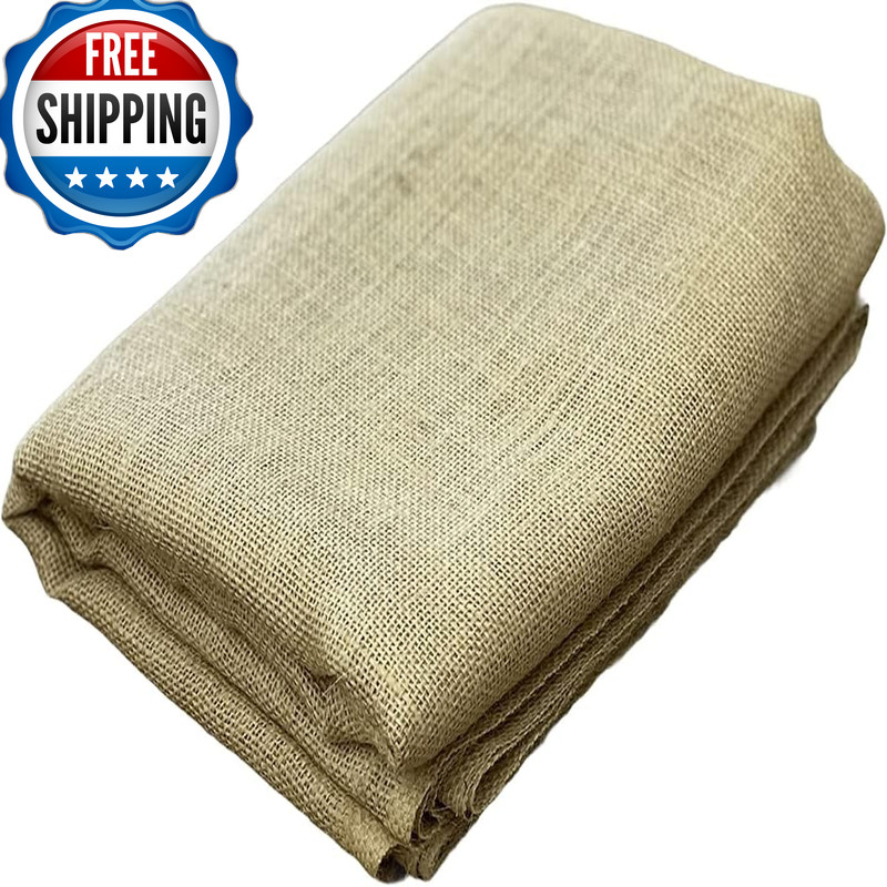 Cleverbrand Burlap Plant Cover Landscape Fabric – 40 X 12Ft Roll – Natural