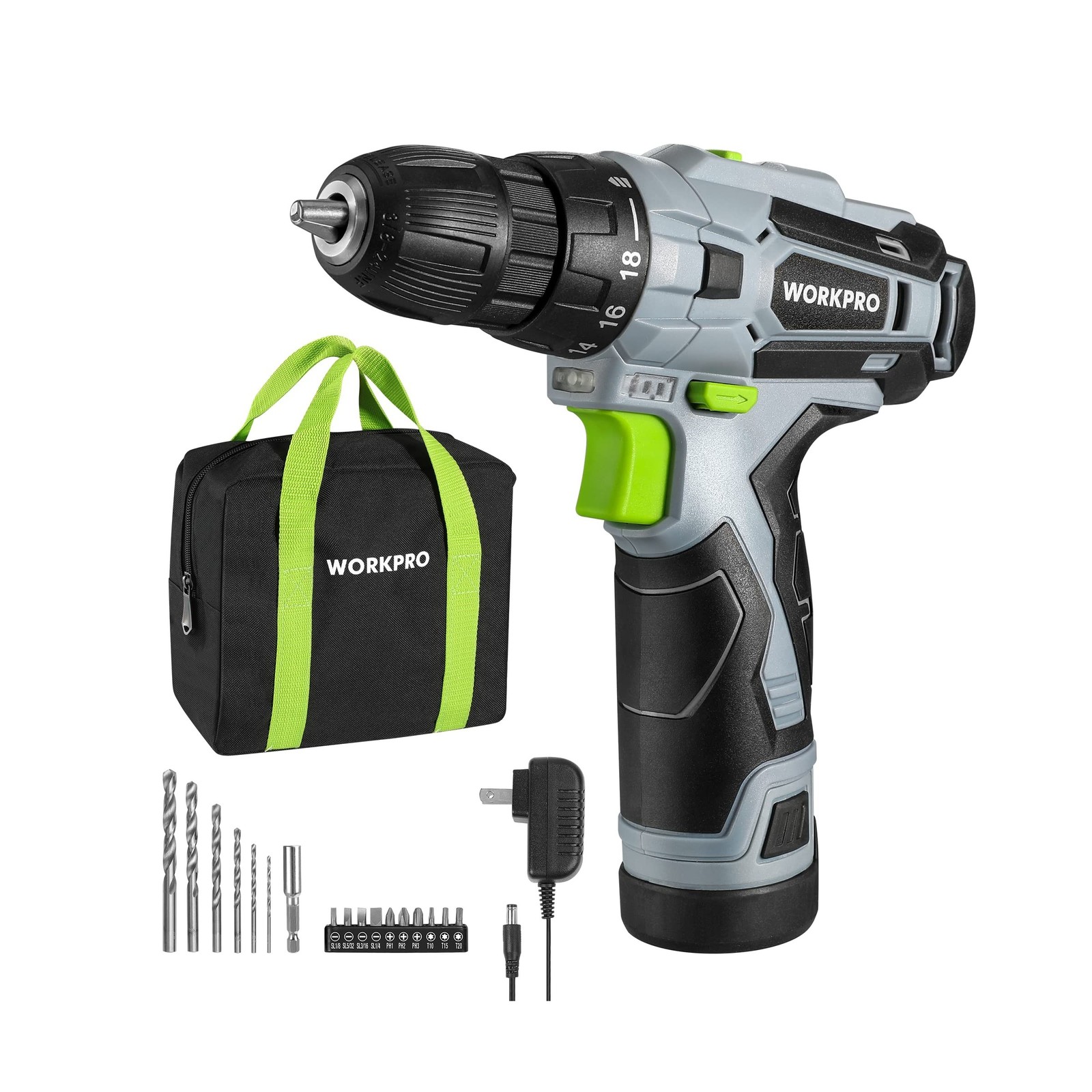 WORKPRO Cordless Drill Driver Kit, 12V Electric Screwdriver Driver … Fast Ship