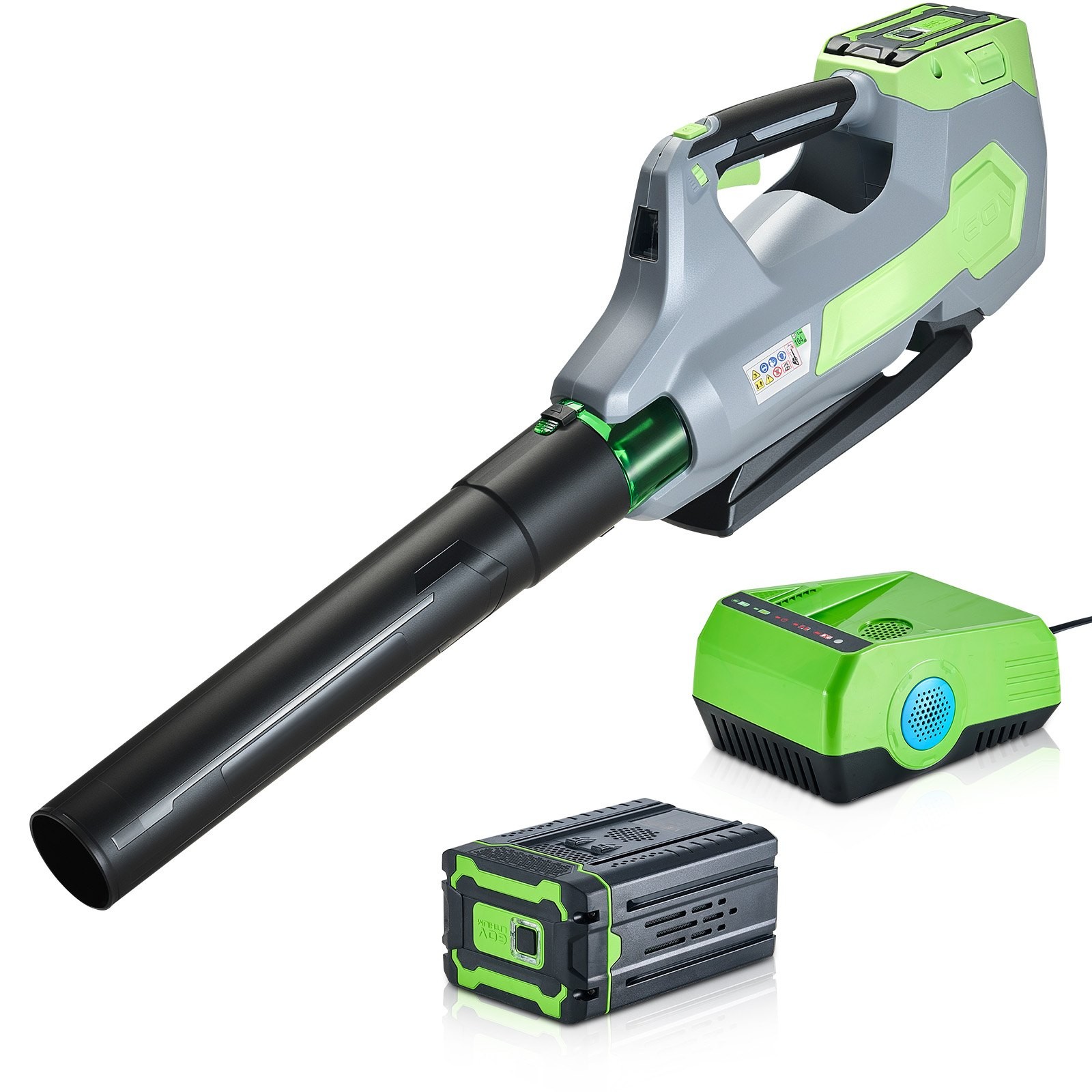 Cordless Leaf Blower, 60V Powerful Electric Leaf Blower with 5.0Ah Battery, Fast